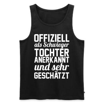 Schwiegertochter - Männer Premium Bio Tank Top - Schwarz - Vorne - Michal (187cm)