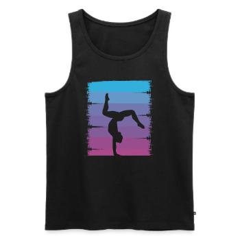 Gymnastique Handstand Floor Gymnastique Gymnastique Gymnastique Gymnastique - Débardeur bio Premium Homme - noir - Devant - Michal (187cm)