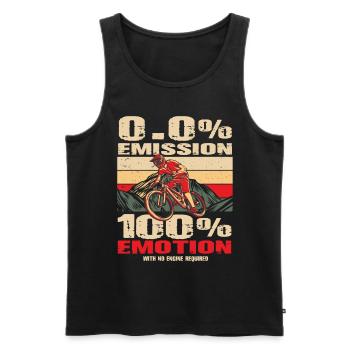 Bicycle Cyclist Mountain Bike Cycling - Men's Premium Organic Tank Top - black - Front - AI Model Male 178 light (178cm)