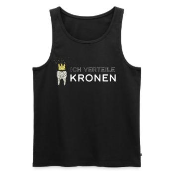 Dentist Dentist Crown Teeth Gift - Men's Premium Organic Tank Top - black - Front - AI Model Male 178 light (178cm)