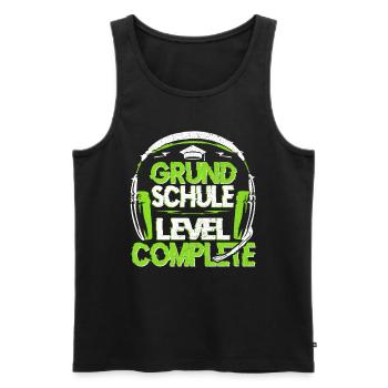 Grundschule Abschluss Grundschüler Abgänger Junge - Männer Premium Bio Tank Top - Schwarz - Vorne - Michal (187cm)