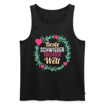 Schwiegertochter - Männer Premium Bio Tank Top - Schwarz - Vorne - Michal (187cm)