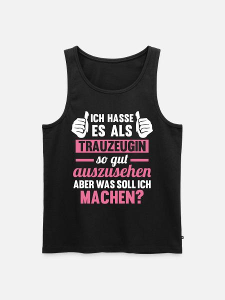 Trauzeugin - Männer Premium Bio Tank Top - Schwarz