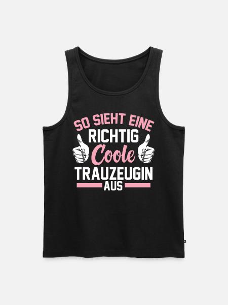 Coole Trauzeugin - Männer Premium Bio Tank Top - Schwarz