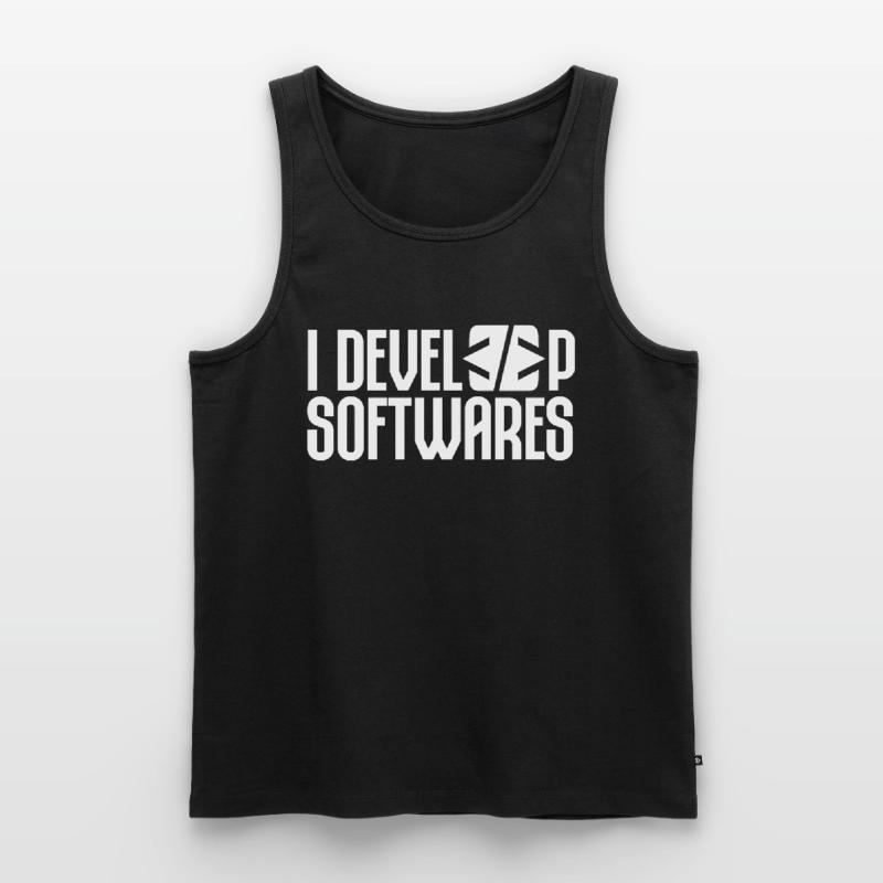 I develop software software developers Men's Premium Organic Tank Top