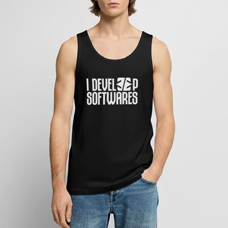 I develop software software developers Men's Premium Organic Tank Top