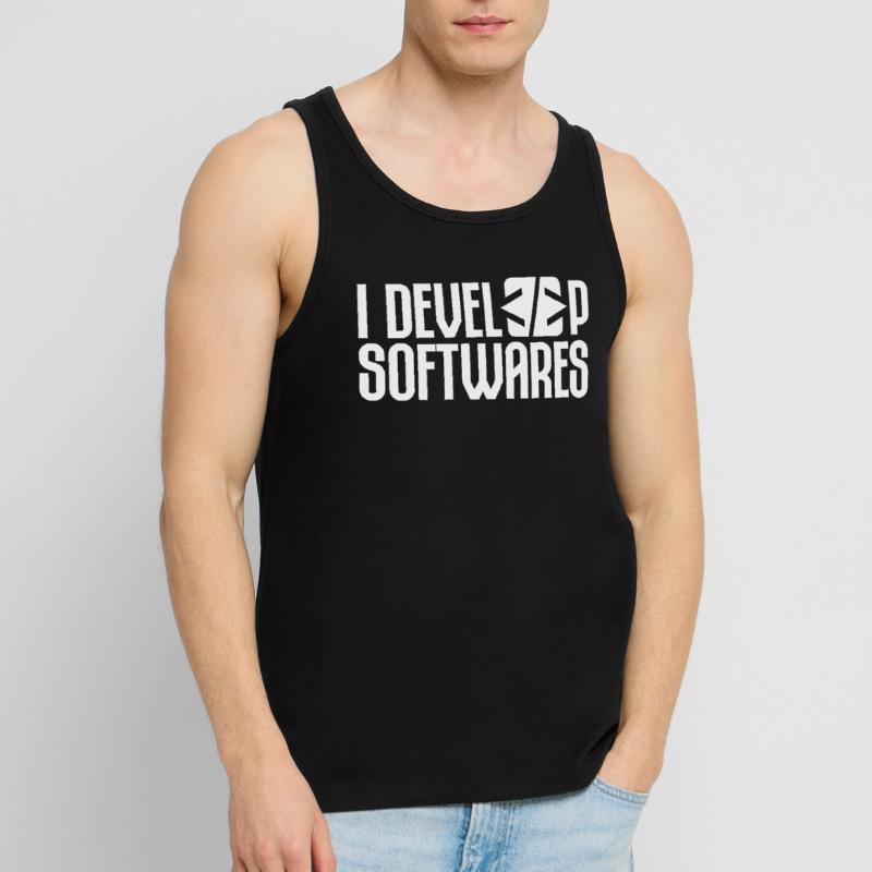 I develop software software developers Men's Premium Organic Tank Top