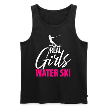 Water Skis Waterskiing Waterskiers Ladies Mother - Men's Premium Organic Tank Top - black - Front - AI Model Male 178 light (178cm)