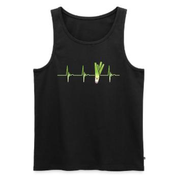 Lauch Herzschalg - Männer Premium Bio Tank Top - Schwarz - Vorne - AI Model Male 178 light (178cm)