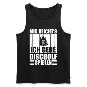 Mir Reichts Ich Geh Disc Golf Spielen Disc Golfer - Männer Premium Bio Tank Top - Schwarz - Vorne - AI Model Male 178 light (178cm)