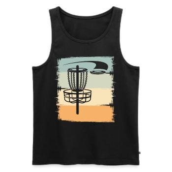Disc Golf Ultimate Frisbee Disc Golf Player Sport - Débardeur bio Premium Homme - noir - Devant - Michal (187cm)