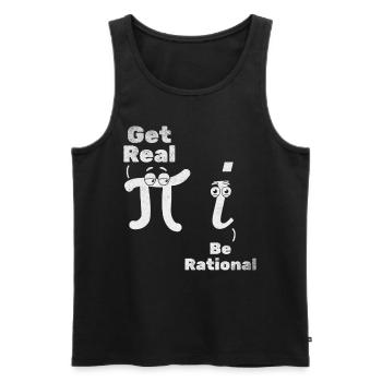 Pi Day Pi Math Obtenez un vrai sein - Débardeur bio Premium Homme - noir - Devant - AI Model Male 178 light (178cm)
