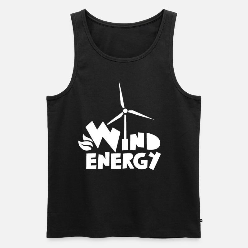 Éolienne Éolienne Éolienne Éolienne Éolienne - Débardeur bio Premium Homme - noir
