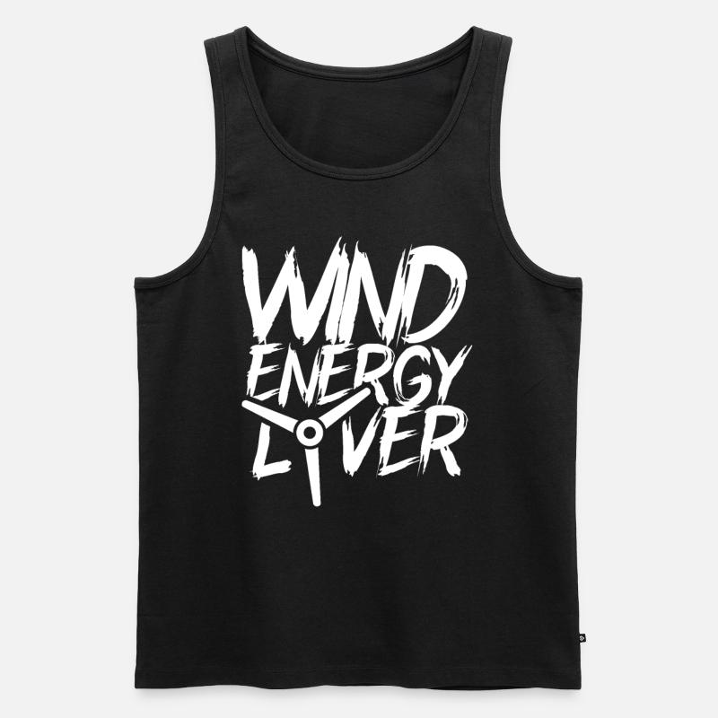 Amateurs d’énergie éolienne Éolienne Éolienne - Débardeur bio Premium Homme - noir
