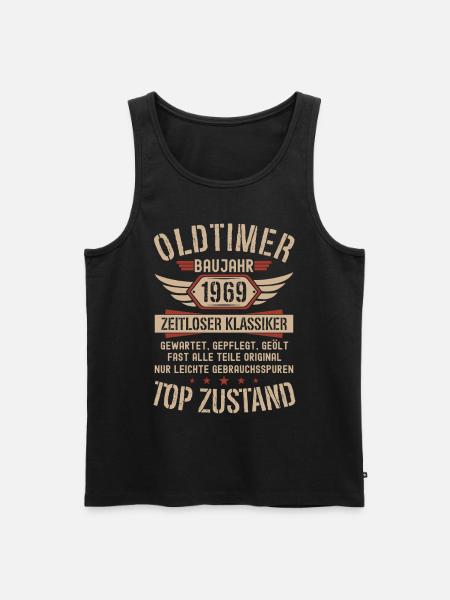 Oldtimer Baujahr 1969 Geboren Jahrgang Geburtstag - Männer Premium Bio Tank Top - Schwarz