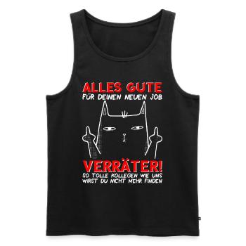 Abschied Kollege Abschiedsgeschenk Jobwechsel - Männer Premium Bio Tank Top - Schwarz - Vorne - Michal (187cm)