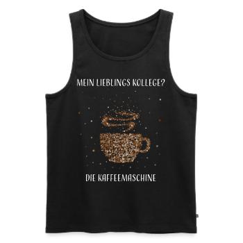 Coffee cup Coffee maker Office Coffee - Men's Premium Organic Tank Top - black - Front - AI Model Male 178 light (178cm)