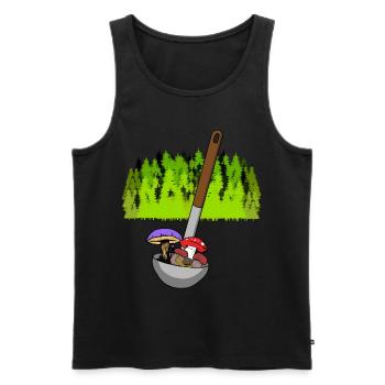 Wald Küche Pilze Suppenkelle Suppe Gourmet Giftig - Männer Premium Bio Tank Top - Schwarz - Vorne - AI Model Male 178 light (178cm)