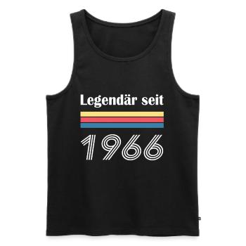 Legendär seit 1966 - Männer Premium Bio Tank Top - Schwarz - Vorne - Michal (187cm)