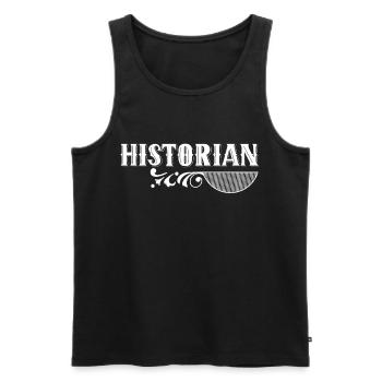 Historian History History History Teacher - Men's Premium Organic Tank Top - black - Front - AI Model Male 178 light (178cm)
