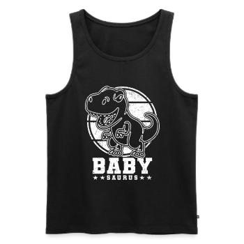 Neugeborenes Baby Saurus Baby Geburt Dinosaurier - Männer Premium Bio Tank Top - Schwarz - Vorne - Michal (187cm)