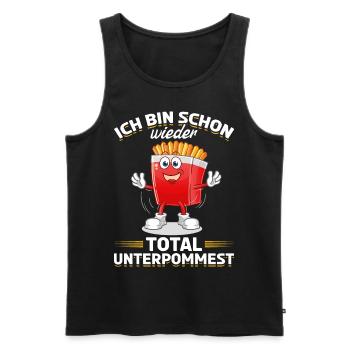 Je suis totalement Unterpommest I Pommes à nouveau - Débardeur bio Premium Homme - noir - Devant - Michal (187cm)