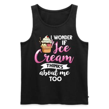 Ice Cream Maker Truck Recipes Ice Cream - Men's Premium Organic Tank Top - black - Front - AI Model Male 178 light (178cm)