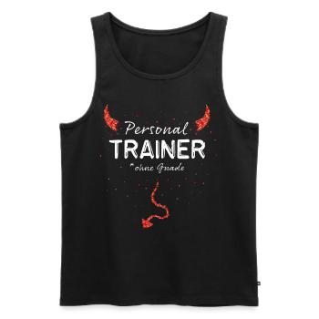 Entraîneur personnel Trainer Fitness Freak - Débardeur bio Premium Homme - noir - Devant - Michal (187cm)
