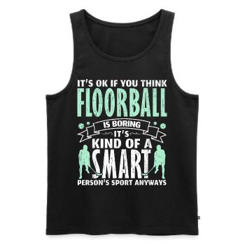 Drôle de dire floorball floorball - Débardeur bio Premium Homme - noir - Devant - Michal (187cm)