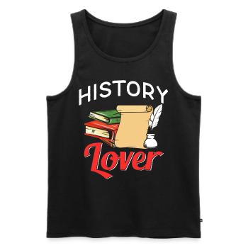 History Lovers Historian Profession History - Men's Premium Organic Tank Top - black - Front - AI Model Male 178 light (178cm)