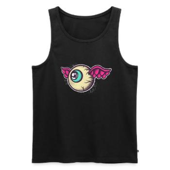Eye With Wings Tattoo Style Pop Art - Men's Premium Organic Tank Top - black - Front - Michal (187cm)