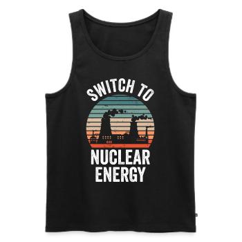 Switch to nuclear energy Nuclear power Nuclear power - Men's Premium Organic Tank Top - black - Front - AI Model Male 178 light (178cm)