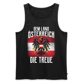 Österreich Flagge Wien Tirol Steiermark Austria - Männer Premium Bio Tank Top - Schwarz - Vorne - Michal (187cm)