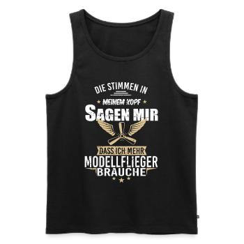 Modellbau Flugzeug Modellflug - Männer Premium Bio Tank Top - Schwarz - Vorne - Michal (187cm)
