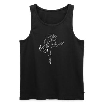 Ballett I Ballettschuhe Ballettkleid Motiv für - Männer Premium Bio Tank Top - Schwarz - Vorne - AI Model Male 178 light (178cm)