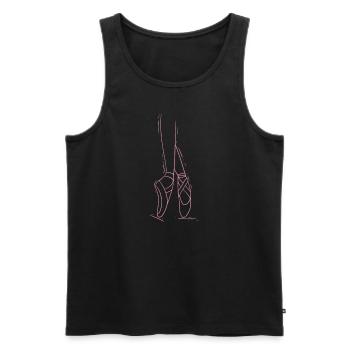 Ballett I Ballettschuhe Ballettkleid Motiv für - Männer Premium Bio Tank Top - Schwarz - Vorne - AI Model Male 178 light (178cm)