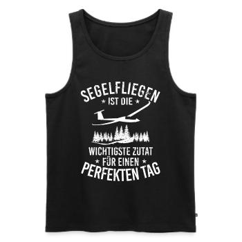 Segelflieger Segelfliegen Segelflug - Männer Premium Bio Tank Top - Schwarz - Vorne - Michal (187cm)