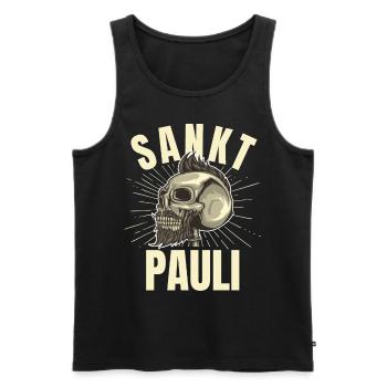 St pauli. St pauli Fan. Paulianer Hamburger fan - Männer Premium Bio Tank Top - Schwarz - Vorne - AI Model Male 178 light (178cm)