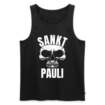 St pauli. St pauli Fan. Paulianer Hamburger fan - Männer Premium Bio Tank Top - Schwarz - Vorne - AI Model Male 178 light (178cm)