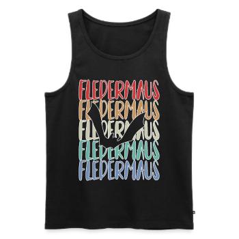 Fledermaus Fledermäuse - Männer Premium Bio Tank Top - Schwarz - Vorne - AI Model Male 178 light (178cm)