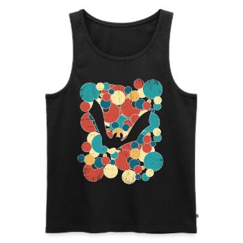 Bat Bats - Men's Premium Organic Tank Top - black - Front - AI Model Male 178 light (178cm)