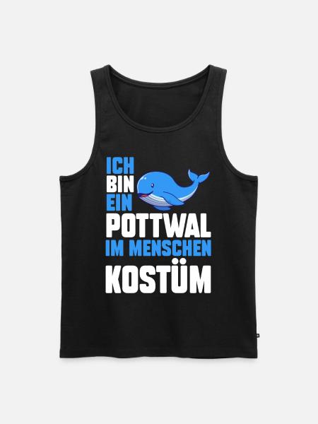 Pottwal - Männer Premium Bio Tank Top - Schwarz