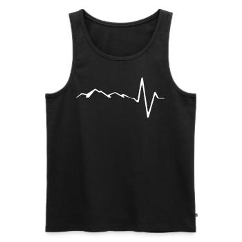 Randonnée en montagne Heartbeat - Débardeur bio Premium Homme - noir - Devant - Michal (187cm)