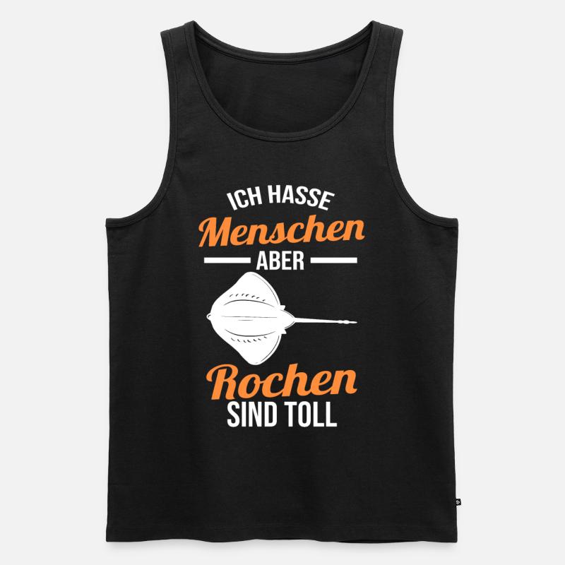 Mantarochen Rochen - Männer Premium Bio Tank Top - Schwarz