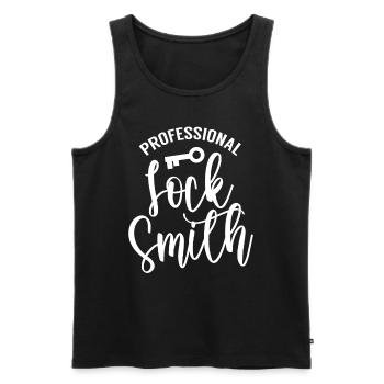 Professional locksmith locksmith - Men's Premium Organic Tank Top - black - Front - Michal (187cm)
