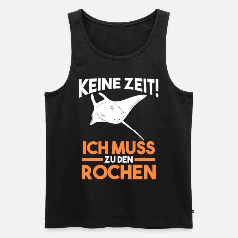 Rochen - Männer Premium Bio Tank Top - Schwarz