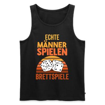 Brettspiele - Männer Premium Bio Tank Top - Schwarz - Vorne - Michal (187cm)