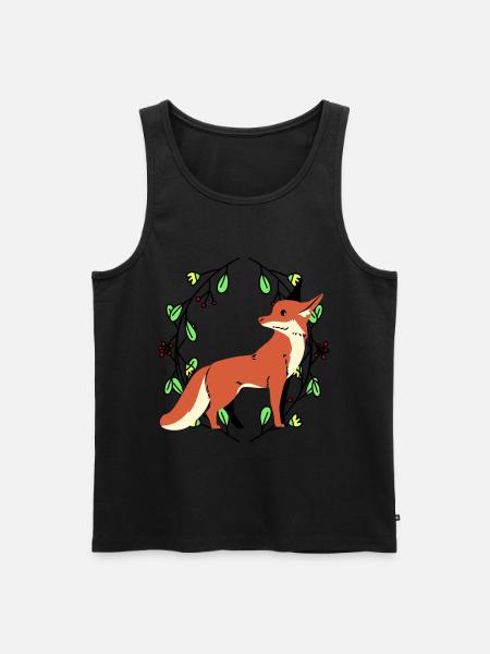 Spring Wilderness Nature Fox Forest Animals Child Foxes - Men's Premium Organic Tank Top - black