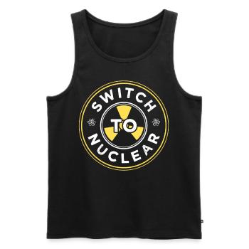 Switch to nuclear energy Nuclear power Nuclear power - Men's Premium Organic Tank Top - black - Front - AI Model Male 178 light (178cm)