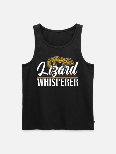 Eidechsenflüsterer Reptil Lizard Eidechse - Männer Premium Bio Tank Top - Schwarz
